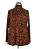 Lane Bryant Animal Print Orange Long Sleeve Blouse Size 18 - 20 Plus - photo 1