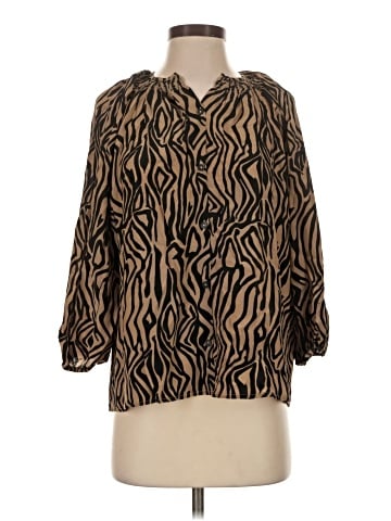 Tucker 3/4 Sleeve Silk Top (view 1)