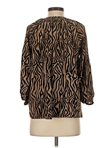 Tucker 3/4 Sleeve Silk Top (view 2)