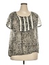 a.n.a. A New Approach 100% Polyester Silver Short Sleeve Blouse Size 2X - photo 1