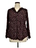Torrid Animal Print Burgundy 3/4 Sleeve Blouse Size 1X Plus (1) - photo 1
