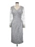 Mac Duggal 100% Polyester Silver Cocktail Dress Size 6 - photo 1