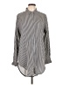 Philosophy Republic Clothing Stripes Silver Long Sleeve Blouse Size L - photo 1