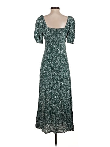Madewell Puff-Sleeve Sweetheart Midi Dress in Floral (view 2)