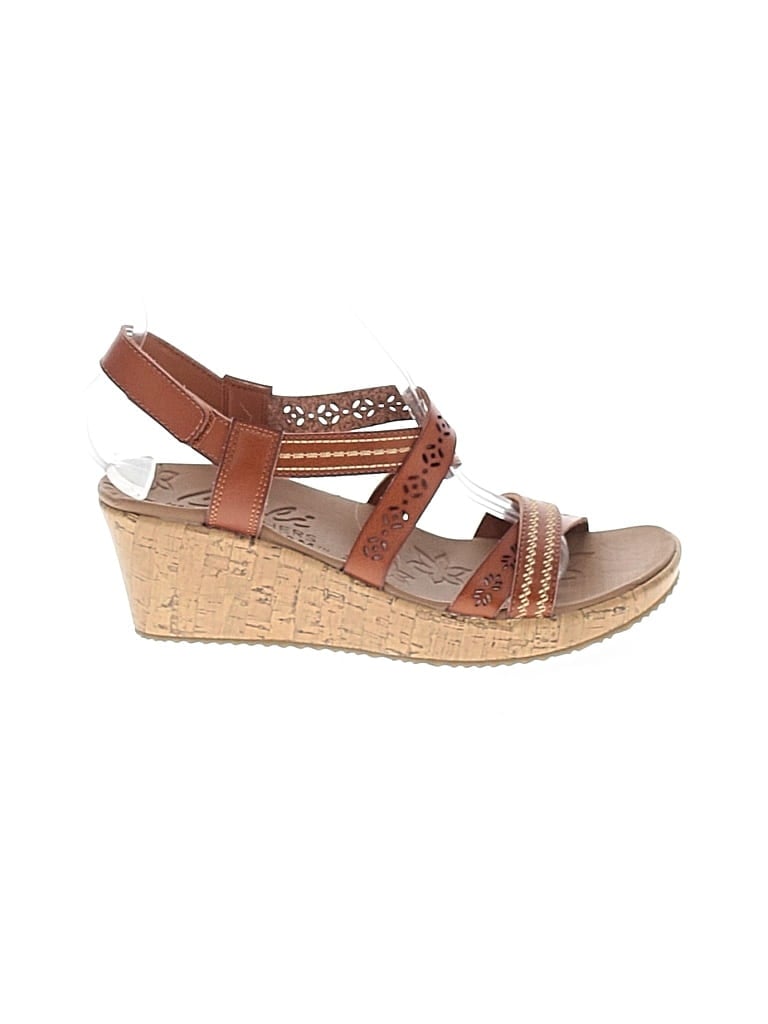 Pre-owned Skechers Wedges In Brown