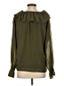 Ann Taylor LOFT 100% Polyester Green Long Sleeve Blouse Size S - photo 2