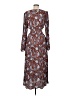 Gap 100% Rayon Paisley Brown Casual Dress Size M (tall) - photo 2