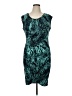Three Dots Graphic Teal Cocktail Dress Size XL - photo 1