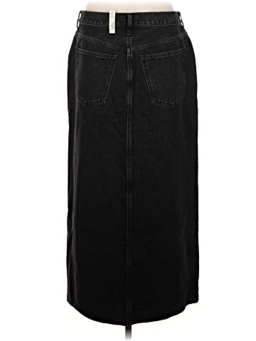 Madewell Denim Mid-Rise Maxi Skirt in Lunar Wash (view 2)