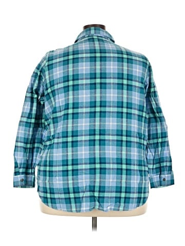 Woman Within 3/4 Sleeve Button-Down Shirt (view 2)