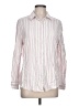 Tahari 100% Rayon Stripes Pink Long Sleeve Button-Down Shirt Size L - photo 1