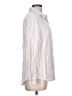 Tahari 100% Rayon Stripes Pink Long Sleeve Button-Down Shirt Size L - photo 4