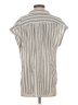 H&M Stripes Gray Short Sleeve Blouse Size S - photo 2