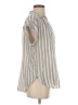 H&M Stripes Gray Short Sleeve Blouse Size S - photo 4