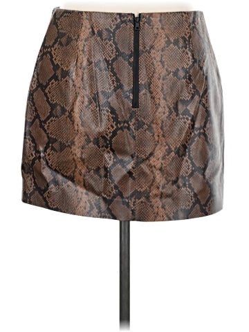 Alice + Olivia Faux Leather Skirt (view 2)