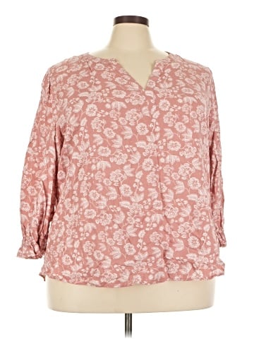 Como Blu 3/4 Sleeve Blouse (view 1)