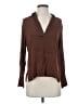 Vince. Brown Long Sleeve Silk Top Size XS - photo 1