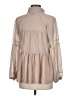 Angie 100% Polyester Tan Long Sleeve Blouse Size M - photo 2