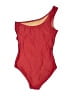 J.Crew Solid Red One Piece Swimsuit Size 8 - photo 2