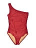 J.Crew Solid Red One Piece Swimsuit Size 8 - photo 1
