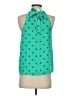 Lilly Pulitzer 100% Polyester Green Sleeveless Blouse Size S - photo 2