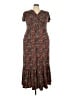 Gilli Print Brown Casual Dress Size 3X - photo 1