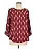 41Hawthorn 100% Polyester Burgundy 3/4 Sleeve Blouse Size M - photo 1