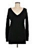 Moda International Black Long Sleeve Silk Top Size M - photo 1