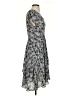 Reiss 100% Polyester Paisley Gray Casual Dress Size 4 - photo 4