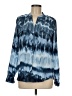 Calvin Klein 100% Polyester Tie-dye Blue Long Sleeve Blouse Size M (estimated) - photo 1