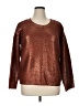 Fever 100% Acrylic Metallic Brown Pullover Sweater Size XL - photo 1