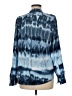Calvin Klein 100% Polyester Tie-dye Blue Long Sleeve Blouse Size M (estimated) - photo 2