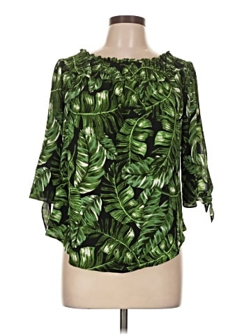 Rosette 3/4 Sleeve Blouse (view 1)