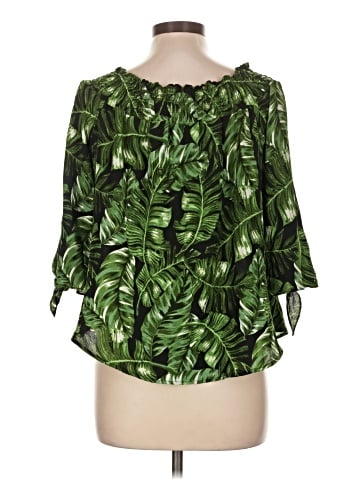 Rosette 3/4 Sleeve Blouse (view 2)