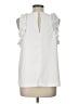 Lilly Pulitzer 100% Polyester White Sleeveless Blouse Size L - photo 2