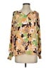 CAbi 100% Polyester Orange Long Sleeve Blouse Size S - photo 1