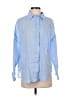 Zara Blue Long Sleeve Button-Down Shirt Size S - photo 1