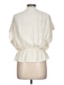 Democracy 100% Rayon Ivory Short Sleeve Blouse Size L - photo 2