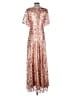 Slate & Willow 100% Polyester Metallic Silver Cocktail Dress Size 2 - photo 2