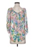 Robert Graham 100% Silk Pink 3/4 Sleeve Silk Top Size S - photo 1