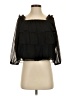 Lucky Brand 100% Polyester Black 3/4 Sleeve Blouse Size S - photo 1