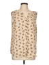 Croft & Barrow 100% Polyester Tan Sleeveless Blouse Size L - photo 1