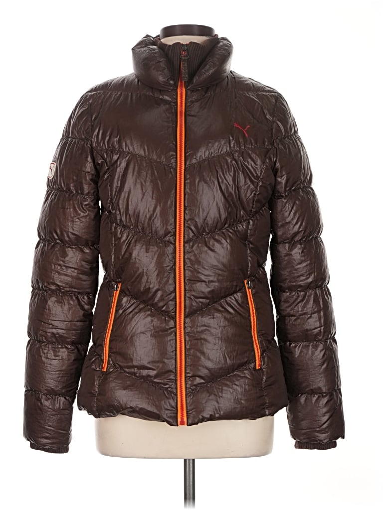 Pre-owned Puma Snow Jacket In Brown
