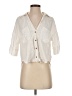 Zara Ivory 3/4 Sleeve Button-Down Shirt Size XS - photo 1