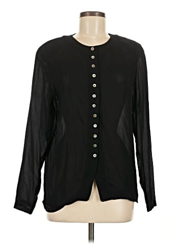 Jones New York Long Sleeve Silk Top (view 1)