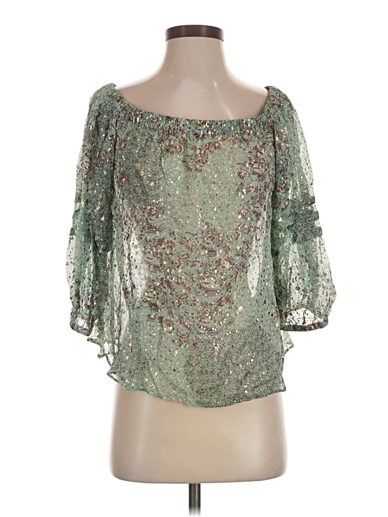 Pre-owned Ba&sh 3/4 Sleeve Blouse In Green