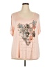 Jessica Simpson Hearts Pink Short Sleeve Top Size 2X - photo 1