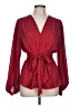 Max Studio 100% Polyester Red Long Sleeve Blouse Size L - photo 1