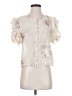 LoveShackFancy 100% Silk Ivory Short Sleeve Silk Top Size S - photo 1