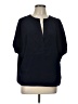 Zoa 100% Polyester Blue Short Sleeve Blouse Size L - photo 1